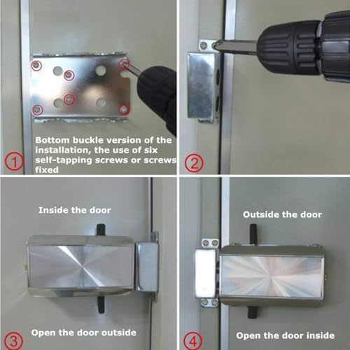 Remote Control Electronic Intelligent Door Lock, Smart Wireless Anti-Theft Home Security Keyless Deadbolt Access Control System with 4 Remote Control - Image 4