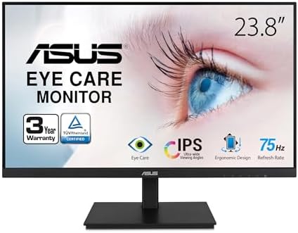 ASUS VA24DQSB 24" 1080P FHD IPS Computer Monitor, USB Docking, DisplayPort by Unknown