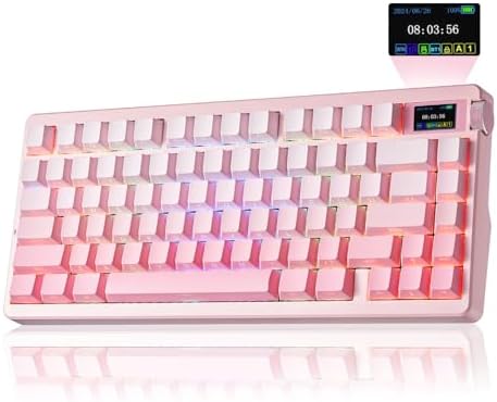 LeobogxAula Nova75 Wireless Mechanical Pink Keyboard,Gaming Keyboard by LEOBOG