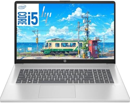 HP 17.3 Inch Business Laptop, Lifetime Microsoft 365 for The Web, Backlit Keyboard, Fingerprint Reader, Intel Core i5-1334U, 10-Core, 4.6GHz, 16GB RAM, 512GB SSD, Win 11, WiFi 6, Iris Xe Graphic by Unknown