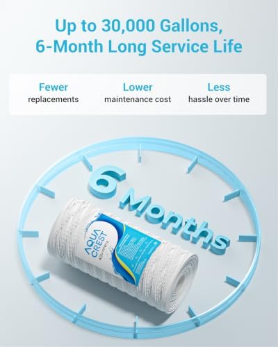 AQUA CREST 10 × 4.5 Whole House String Wound Sediment Filter for Well Water - Image 6