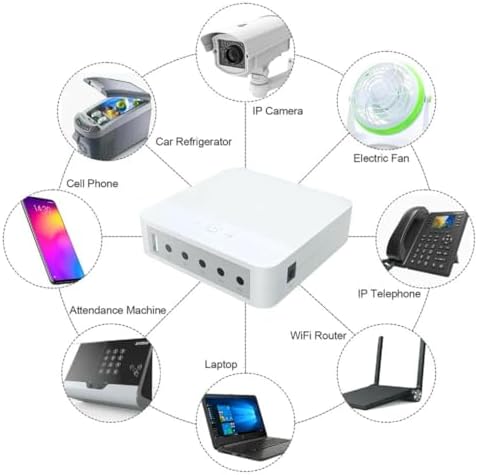 Battery Backup Mini UPS System - 5V/9V/12V/15V/24V mini UPS with 12V 5A Charger for WiFi Modem Router, CCTV Camera, 13200mAh - Image 3