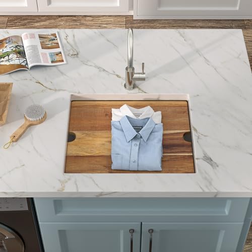 21"x18" Undermount Laundry Utility Sink Workstation - Image 3
