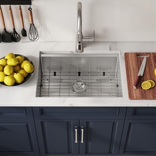 23 Inch Undermount Single Bowl Workstation Handmade Kitchen Sink - Image 3