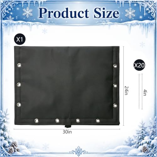 30"W x 24"H 3-Way Opening Backflow Preventer Insulation Cover (5°F), Black - Image 2
