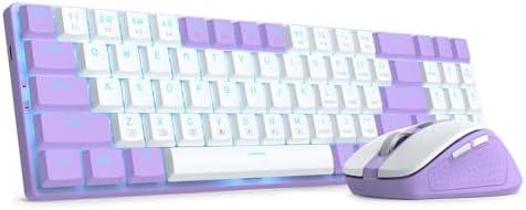 Redragon BS8773 Wireless Keyboard and Mouse Combo, 78 Keys 2.4Ghz Wireless Low-Profile Mechanical Red Switch Keyboard w/Slim Compact Design & Single Blue Backlit, Comfort Grip 2400 DPI Max Mouse - Image 7