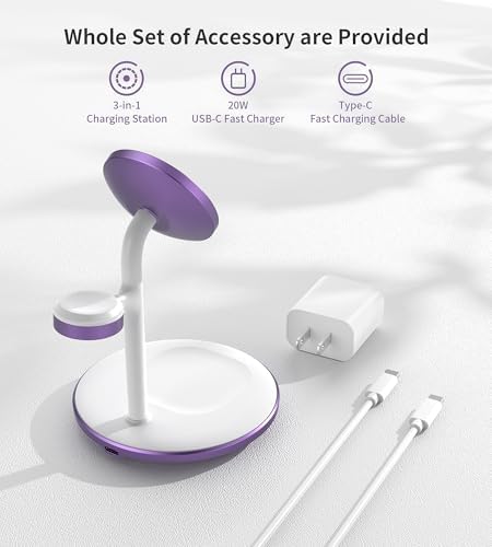 3 in 1 Magnetic Wireless Charging Station for Apple Devices,15W for Magsafe - Image 6