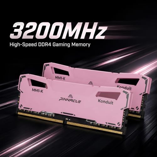 Timetec Pinnacle Konduit 64GB KIT(4x16GB) DDR4 3200MHz PC4-25600 CL16-18-18-38 XMP2.0 Overclocking 1.35V Compatible for AMD and Intel Desktop Gaming PC Memory Module RAM - Pink - Image 3