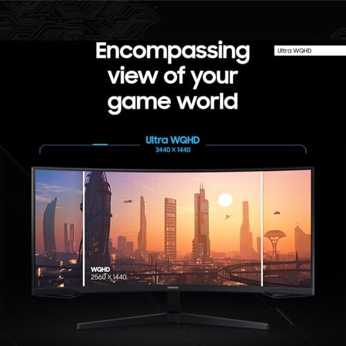 Samsung 34' Odyssey G5 Ultra-Wide Gaming Monitor with 1000R Curved Screen - Image 3