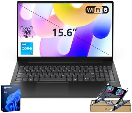 Lenovo V15 Gen 5 15.6” FHD Business Laptop, 16GB DDR5RAM, 512GB Storage, Intel Core i3 6-core CPU(Beat Ryzen 3 7320U), W11 Pro, AI Copilot Key, Webcam w/Shutter, Security Chip Discrete TPM 2.0, Black by LENOVO