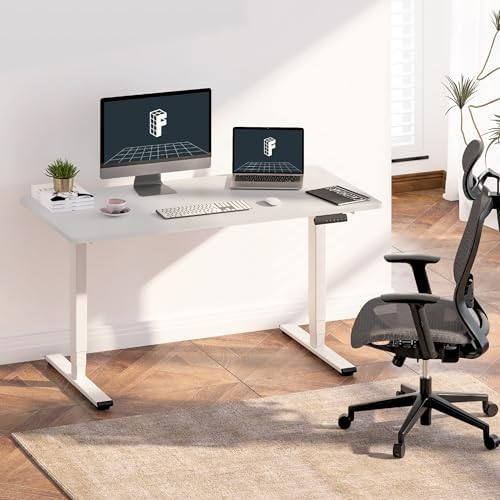 FLEXISPOT E6 3-Stage Dual Motor Electric Standing Desk 48 x 24 Sit Stand Up Desk, Holds 220 lbs, Adjustable Height w/Memory Presets, One-Piece White Desktop & White Frame, Ships in 2 Boxes - Image 2