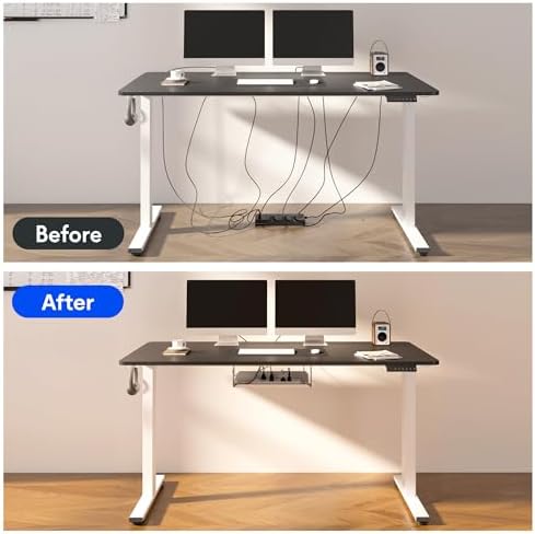 FLEXISPOT EN2 40"x24" Standing Desk with Power Strip Bundle, Mahogany - Image 6