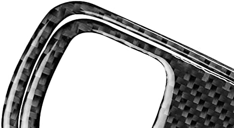 Real Black Carbon Fiber Car Center Console Gear Shift Panel Trim Decoration Trim Sticker Compatible with Benz Smart Fortwo 2011 2012 2013 2014 2015 Auto Interior Accessories 3pcs-Type A - Image 6