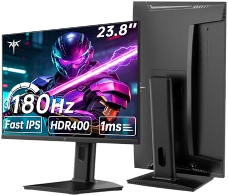 KTC 24 inch QHD 180Hz Gaming Monitor, Fast IPS 1440p, H24T7 by KTC