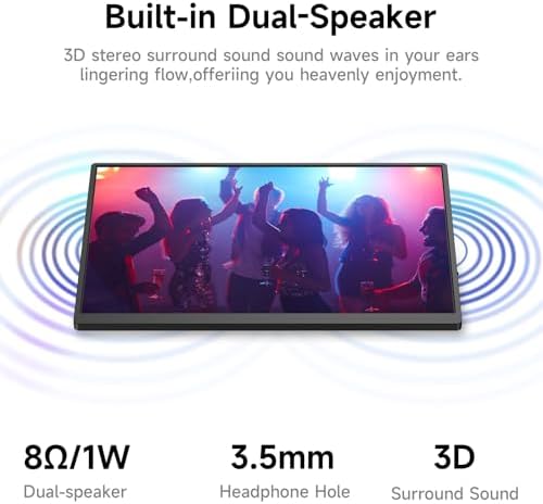 AYY 16" 2.5K 120Hz Portable Monitor, 2560x1600 HDR IPS Display, QHD 100% sRGB, USB-C & HDMI, Eye Care External Second Screen, for Laptop/PC/Phone/PS4/5/Xbox/Switch - Image 5