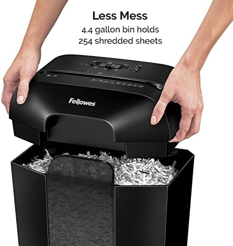 Fellowes Powershred LX45 Quiet Operation 8-Sheet Cross-Cut Paper Shredder, 4400201, Black - Image 4