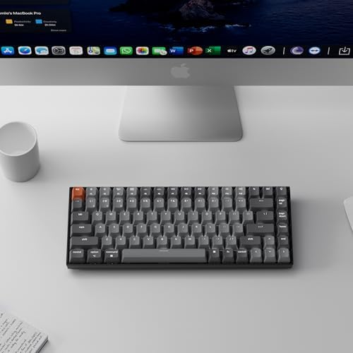 Keychron K2 75% Layout Bluetooth Wireless Mechanical Gaming Keyboard Silent K Pro Red Switch/White LED Backlit/USB C/Anti Ghosting/N-Key Rollover, 84 Keys, for Mac Windows - Image 7