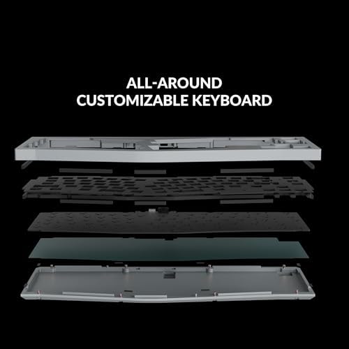 Keychron Q8 65% Alice Layout Barebone Mechanical Keyboard – Full Metal, Wired, Hot-Swappable, QMK Programmable Macros, Mac/Windows/Linux Compatible, RGB, Double-Gasket DIY Kit – Grey - Image 4