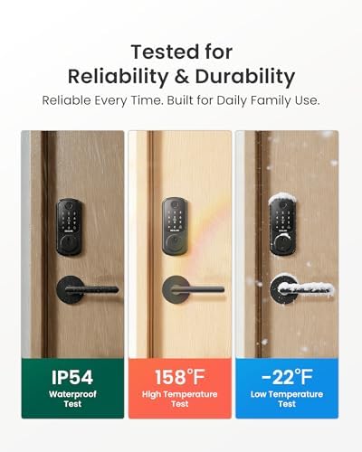 DESLOC B200 Fingerprint Smart Lock with 2 Elegant Round Lever Handles - Image 5