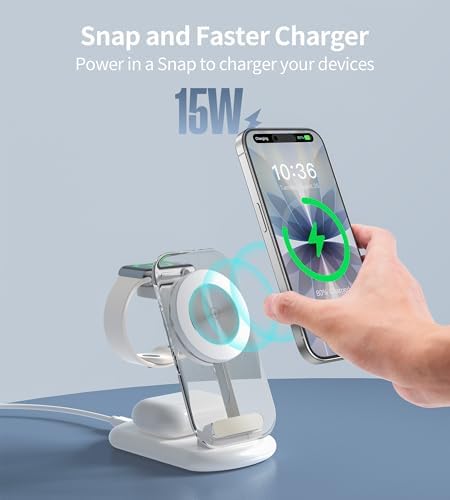 Mukiya 3 in 1 Magnetic Wireless Charging Station for Apple Devices - Image 4