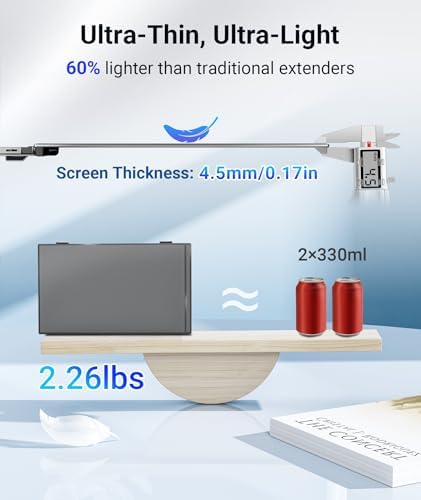 Laptop Screen Extender, Ultra Thin 14" 1080P FHD Triple Portable Monitor - Image 2