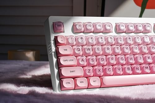 ZORNHER ZH980 Foundation Mechanical Keyboard,95% Pink& White Creamy Keyboard with Number Pad,Cute Jelly MOA Profile Keycaps,Creamy Sounding Linear Switches,Hot-Swappable,RGB Backlit - Image 4