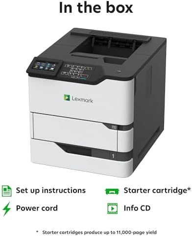 Lexmark MS826de Integrated Duplex, Monochrome Laser Printer, Monthly Page Volume: 5000-100000 Pages, 4.3-inch Color Touch Screen, 550-Sheet Output Bin, Print Speed: Up to 70 ppm(50G0310) - Image 6