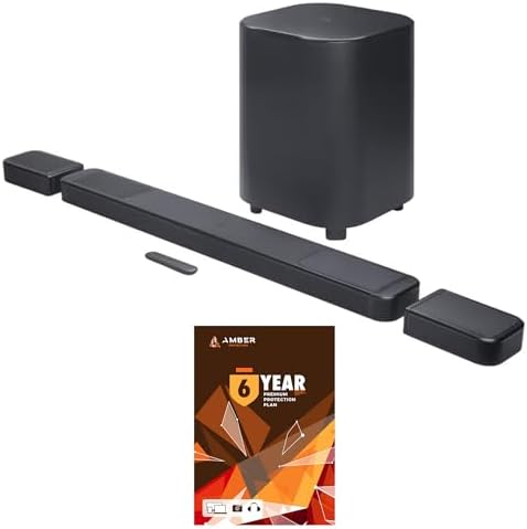 JBL BAR-1300X-MK2 AI Sound Boost with Dolby Atmos Soundbar System and 6 Year Amber Protection Plan (2025) by JBL
