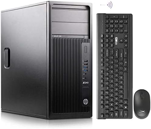 HP Tower Computers PC Workstation Z240,i7 Desktop,32GB Ram,1TB SSD + 2TB HDD,AX210 Built-in WiFi 6E,Windows 11,HDMI,DVI,DP,DVD,NVIDIA GT 1030 2GB,Wireless K&M +TJJ PAD (Renewed) by Amazon+Renewed