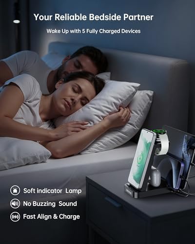 5 in 1 Wireless Charger for Samsung, Fast Charging Station Dock Stand - Image 5