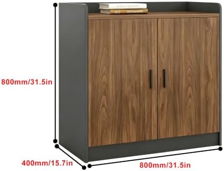 Office Printer Stand Cabinet with Storage, Multi-Function Office Side Cabinet for Copier, Tea Station & Supplies, Large Capacity Storage Cabinet with Soft Close Doors Workstation Furniture，A - Image 2