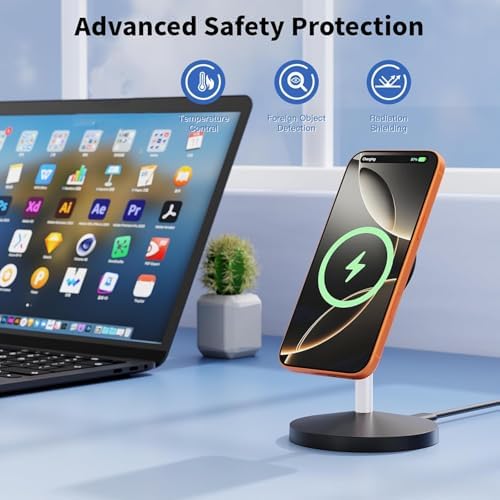 Magnetic Wireless Charger i Phone Stand 15W Fast Mag-Safe Charging Station - Image 4