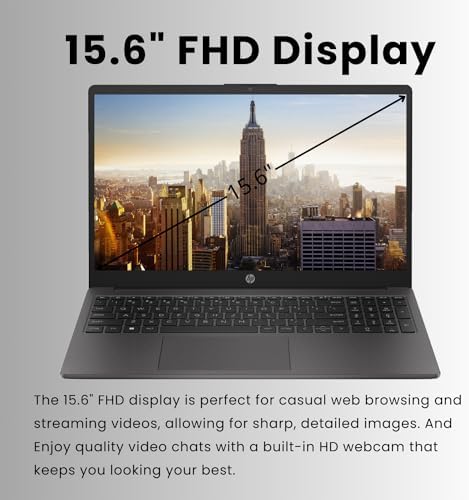 HP 255 G10 15.6" FHD Business Laptop, AMD Ryzen 7 7730U, 16GB RAM, 2TB PCIe SSD, Numeric Keypad, Webcam, Wi-Fi 6, HDMI, Windows 11 Pro, Black - Image 2