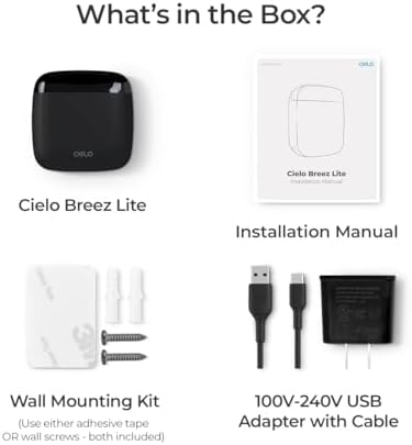 Breez Lite Smart AC Controller for Mini-Split, Window, Portable ACS (Black) - Image 2