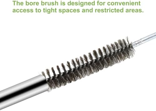 HARFINGTON 4pcs Wire Bore Brush Set 7 Inch Length 5/16 Inch Shank Stainless Steel Bristles Cleaning Brush for Clean Car Part Tube Kitchen Garage - Image 6