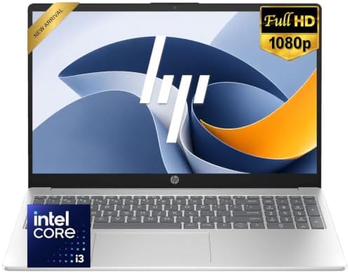 HP 15.6" Full HD Business Laptop, 16GB RAM, 512GB SSD, Intel Core i3 CPU, Wi-Fi 6, 2026-2027 Edition, Windows 11 with Office 365 for The Web by Unknown