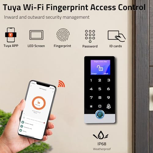 Wireless WiFi TUYA Fingerprint Access Control System with LED Screen/Voice - Image 2