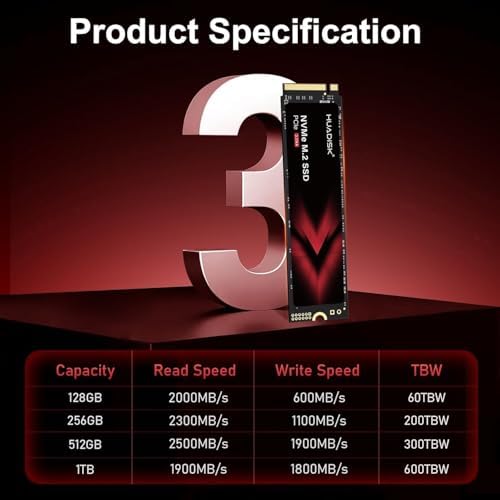 M.2 NVMe SSD, M.2 2280 SSD with Heatsink 512GB, Gen3x4 Internal Solid State Drive, Up to 2500MB/s, M2 NVMe 3D NAND Flash, for Desktop and Laptop - Image 6