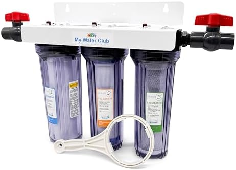 Whole House 3-Stage Water Filtration System, 3/4" port with 2 valves and extra 1 year filter supply (2 sets, 6 pcs) - Image 5