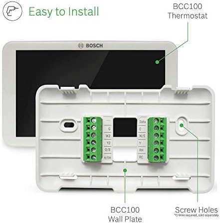 Bosch Large 5-Inch Full-Color Touch Screen Sleek Easy Setup Connected Control Smart Phone Wi-Fi Thermostat for 24V HVAC Systems with Bosch Connected Control App - Image 6