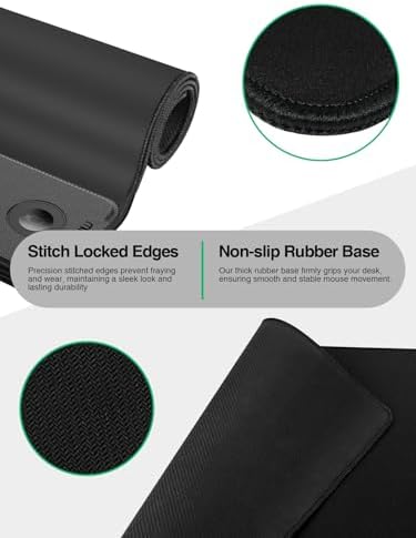 Mouse Pad with Magnetic Wireless Charging, Large Desk Mat, Non-Slip Mouse Mat, Keyboard Pad for Gaming, Desk, Office, PC - Image 5