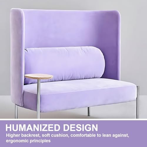 Privacy Seat - Office Guest & Reception Chairs with Purple Modern Shades,Privacy Chair&Modular Seating Includes High Privacy Backrest for Meeting Room,Study,Recreation Area (Purple) - Image 7