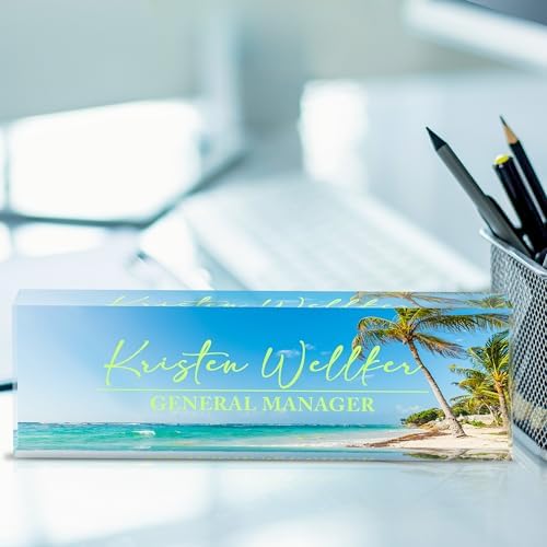 Desk Name Plate Personalized, Custom Name Plate for Desk, Personalized Acrylic Name Plate for Desk, Customize Office Name Plates for Desks, Personalized Desk Decor for Office Gift - Image 2