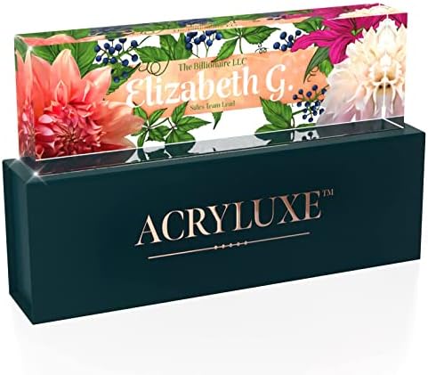 Desk Name Plate Personalized, Custom Name Plates 2½/x8 Inches, Thick Crystal-Clear Acrylic, Gift Box, Office Desk Decor. USA Made by ACRYLUXE (Haute) - Image 6