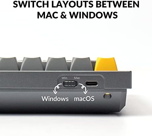 Keychron Q7 Wired Custom Mechanical Keyboard, 70% Layout QMK/VIA Programmable Macro with Hot-swappable Gateron G Pro Blue Switch Double Gasket Compatible with Mac Windows Linux (Grey) - Image 7
