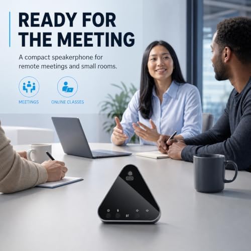 3 in 1 USB Computer Speaker with Microphone, PC Laptop Desktop Conference Speaker with Mic for Smart Home Office and Online Study，360 Degree Enhanced (4) - Image 4