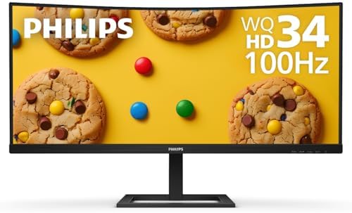 Philips 34 Inch Curved Computer Monitor UWQHD 100Hz USB-C PD VA, 346E2CUAE by Unknown
