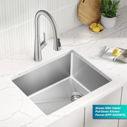 KRAUS Fairlane 23 in Undermount Single Bowl Stainless Steel Kitchen Sink - Image 2