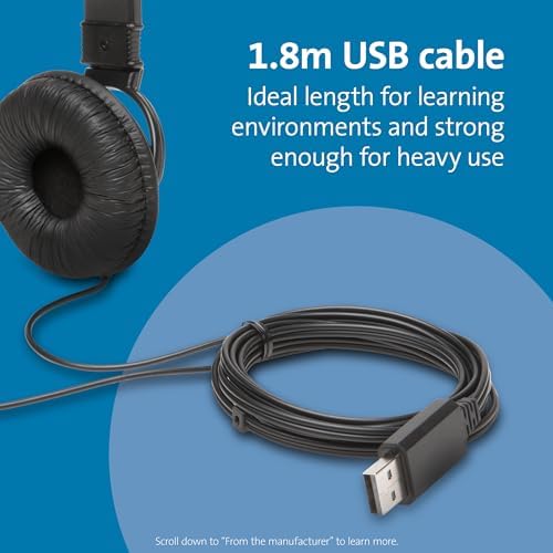 Kensington USB Hi-Fi Headphones with Microphone (K97601WW), Black, Pack of 40 - Image 5