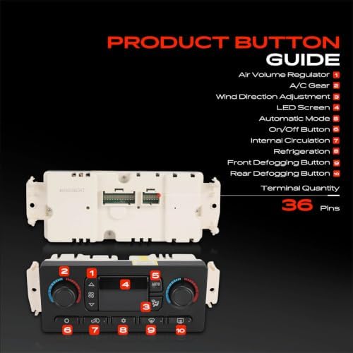 A-Premium Automatic Climate Control Module A/C & Heater Control Panel - Image 3